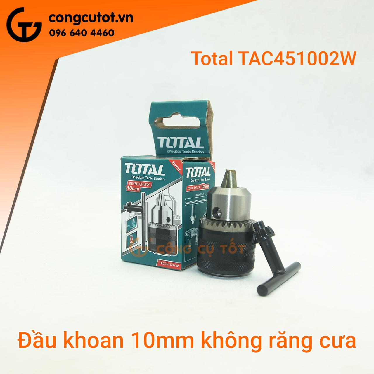 Đầu khoan không răng 10mm total tac451002w