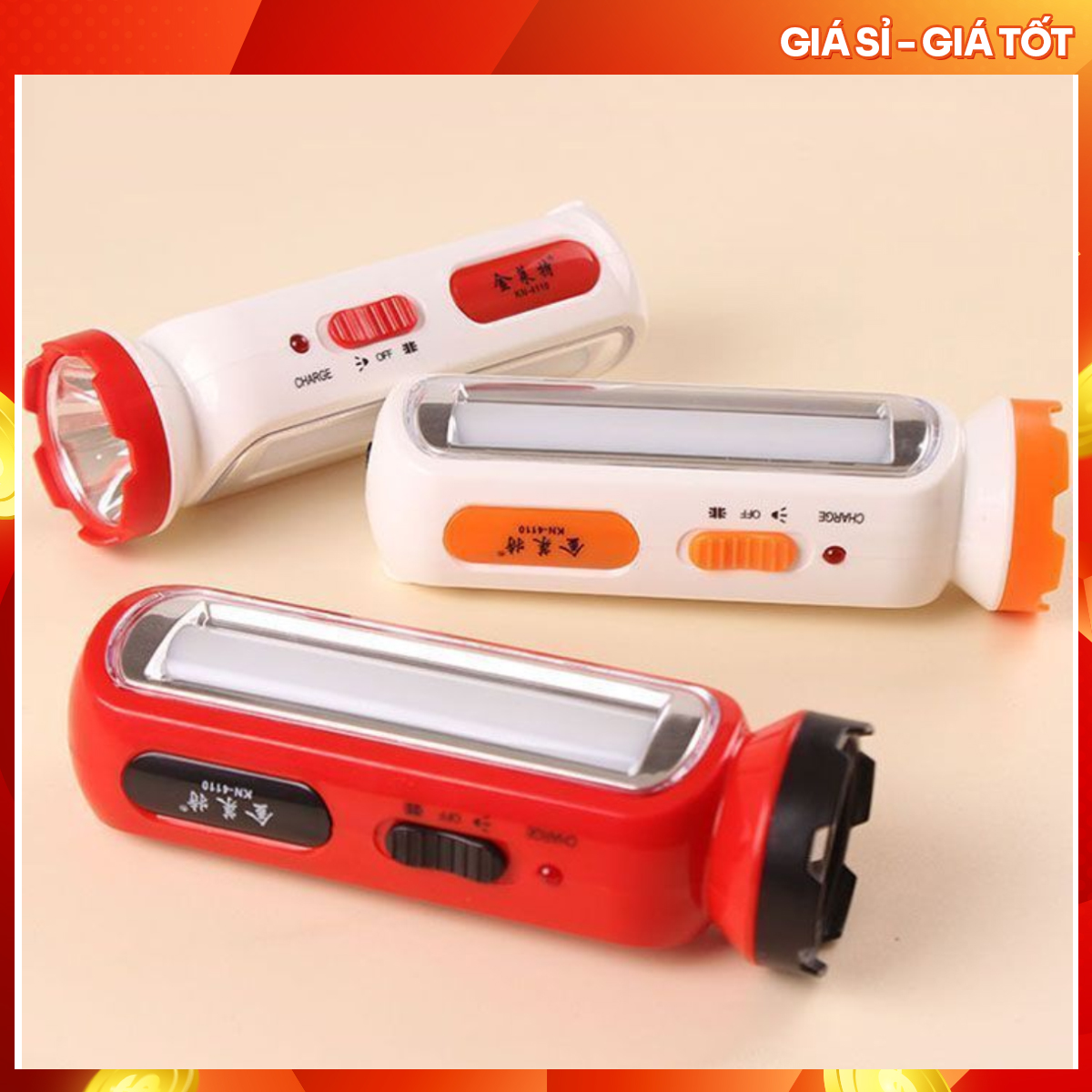 Đèn pin led xách tay đa năng 2 trong 1 kn 4110 k2