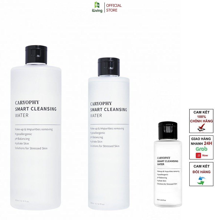 Nước tẩy trang caryophy smarrt cleansing water 300ml và 500ml iliving-carntt