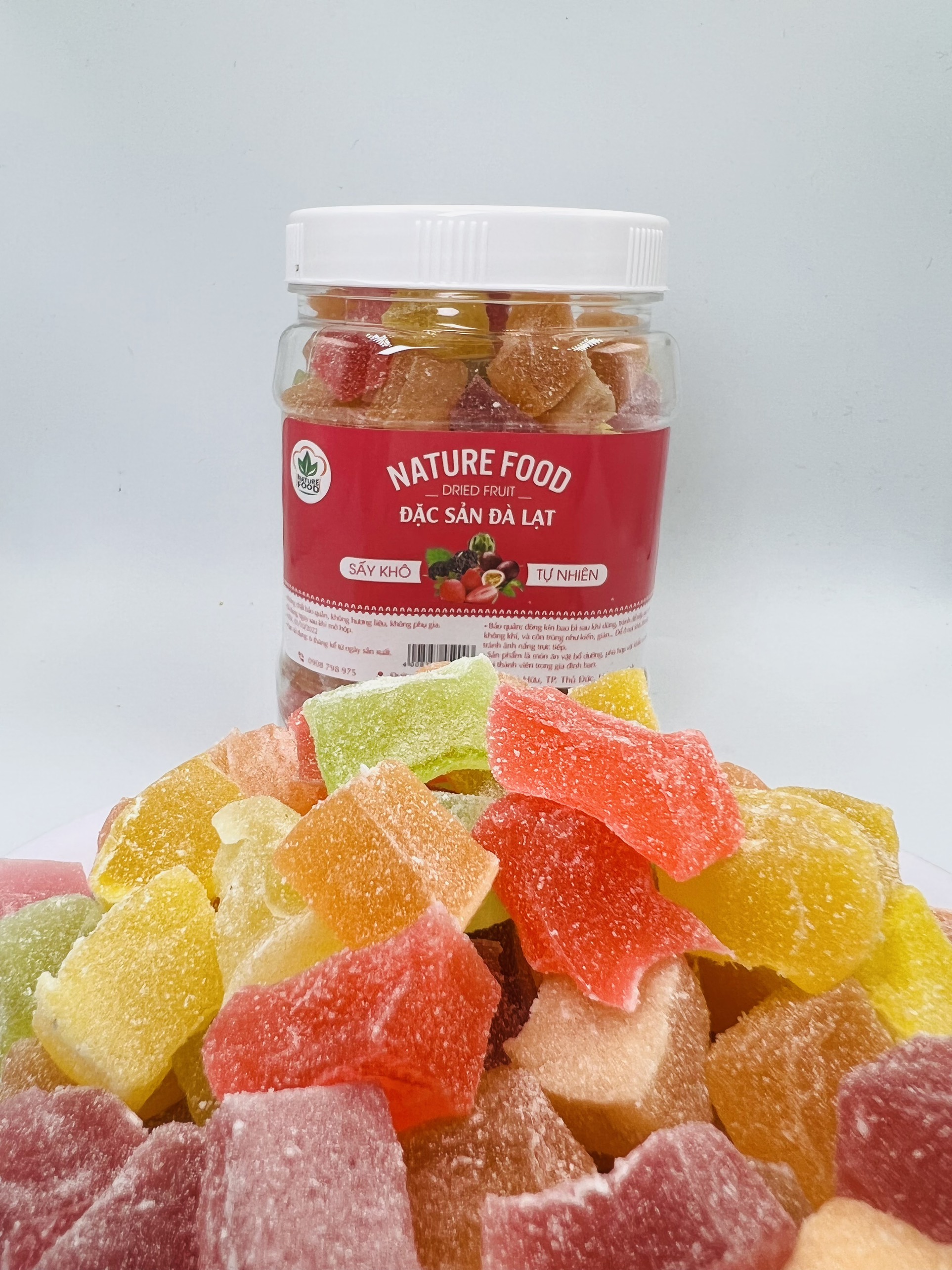 [HCM]500gr Kẹo dẻo trái cây thập cẩm Nature Food- Đặc Sản Đà Lạt