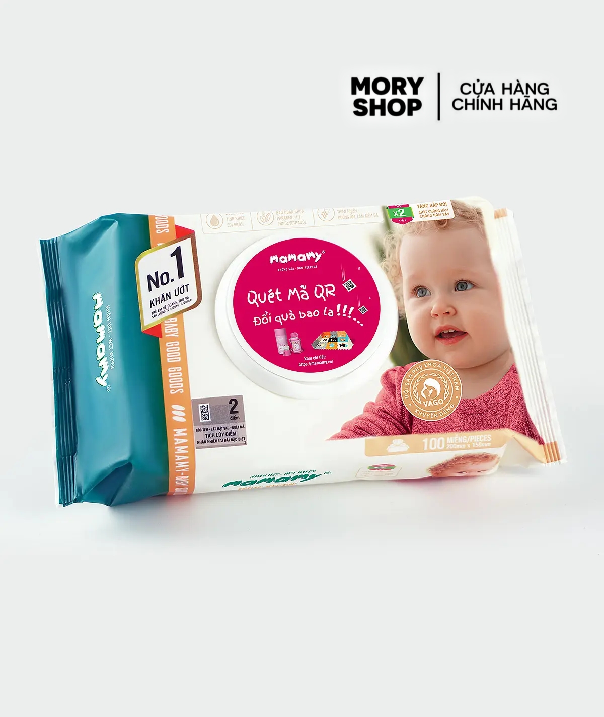 [HCM]Combo 10 khăn ướt Mamamy ( 80 tờ ) - Không mùi