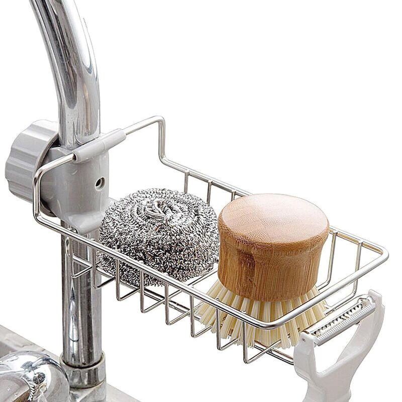 Kệ Đựng Đồ Rửa Chén Inox Gắn Vòi Tiện Lợi