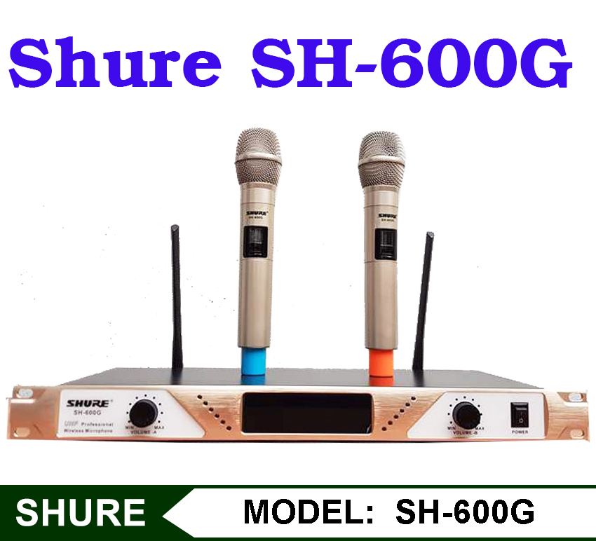 [HCM][SALE 50 %] Bộ Đầu Thu+2 Mic không dây Cao Cấp SH-600G Hát Karaoke Gia Đình Mic không dây Shure SH-600G . Âm Thanh Trung Thực Bắt Sóng NhạyChống hú rít Lọc Âm Cực Chuẩn Chuyên Dùng hát karaoke biểu diễn sân khấu hội nghị