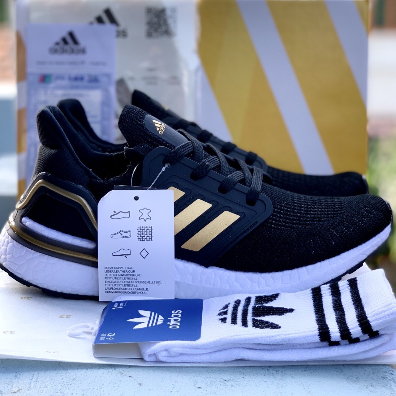 Giày thể thao/giày sneaker ultraboost 6.0 ub 6.0 đen vàng bản 11 bản trung