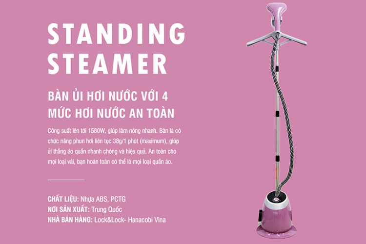Bàn ủi hơi nước dạng đứng LOCK&LOCK ENI211