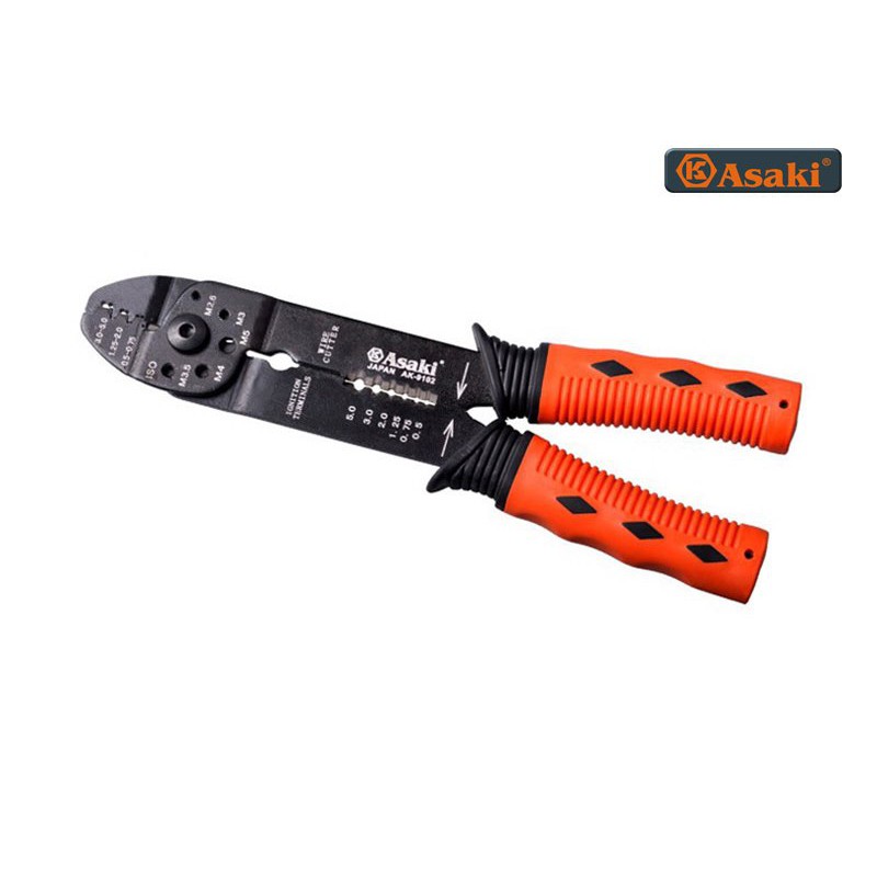 Kìm tuốt dây - bấm cos đa năng asaki ak-9102