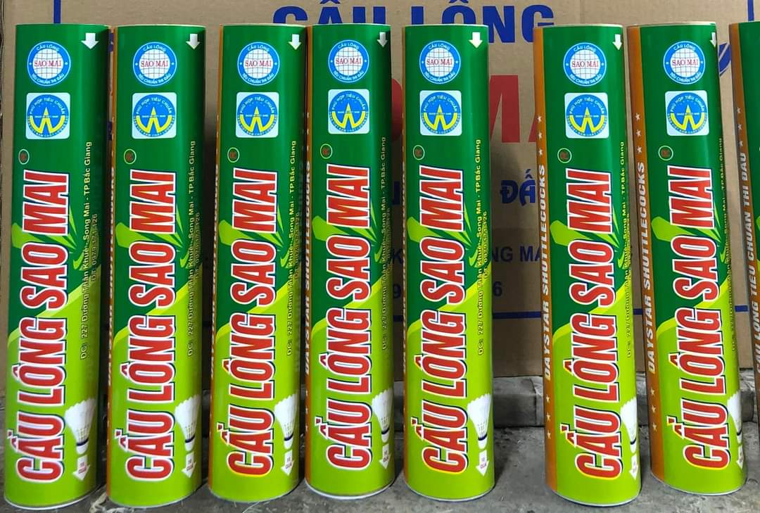 Ống cầu lông Sao Mai 10 quả chính hãng chuẩn thi đấu