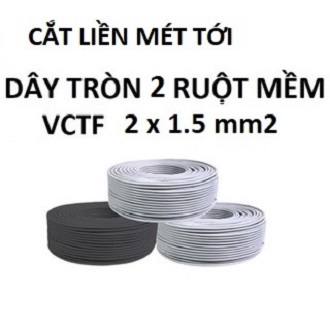 Hàng mới về - 100 mét dây điện tròn 2 ruột mềm - vctf 2x1.5 mm2 - cadisun chính hãng - thiết bị điện hah