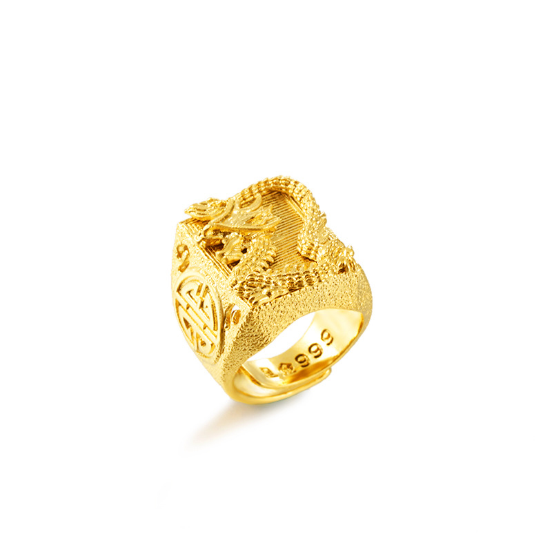 Nhẫn nam phong cách châu âu - con rồng (free size)