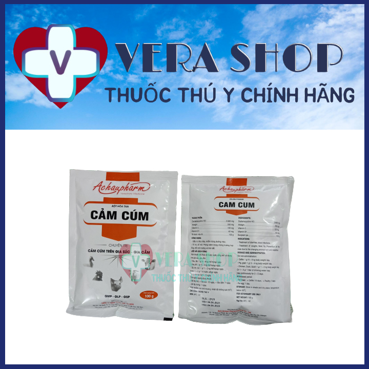 Á CHÂU CẢM CÚM TAN 100G - Thuốc trị cảm cúm trên gia súc, gia cầm (Giá Rẻ) - Sỉ Lẻ Thuốc Thú Y