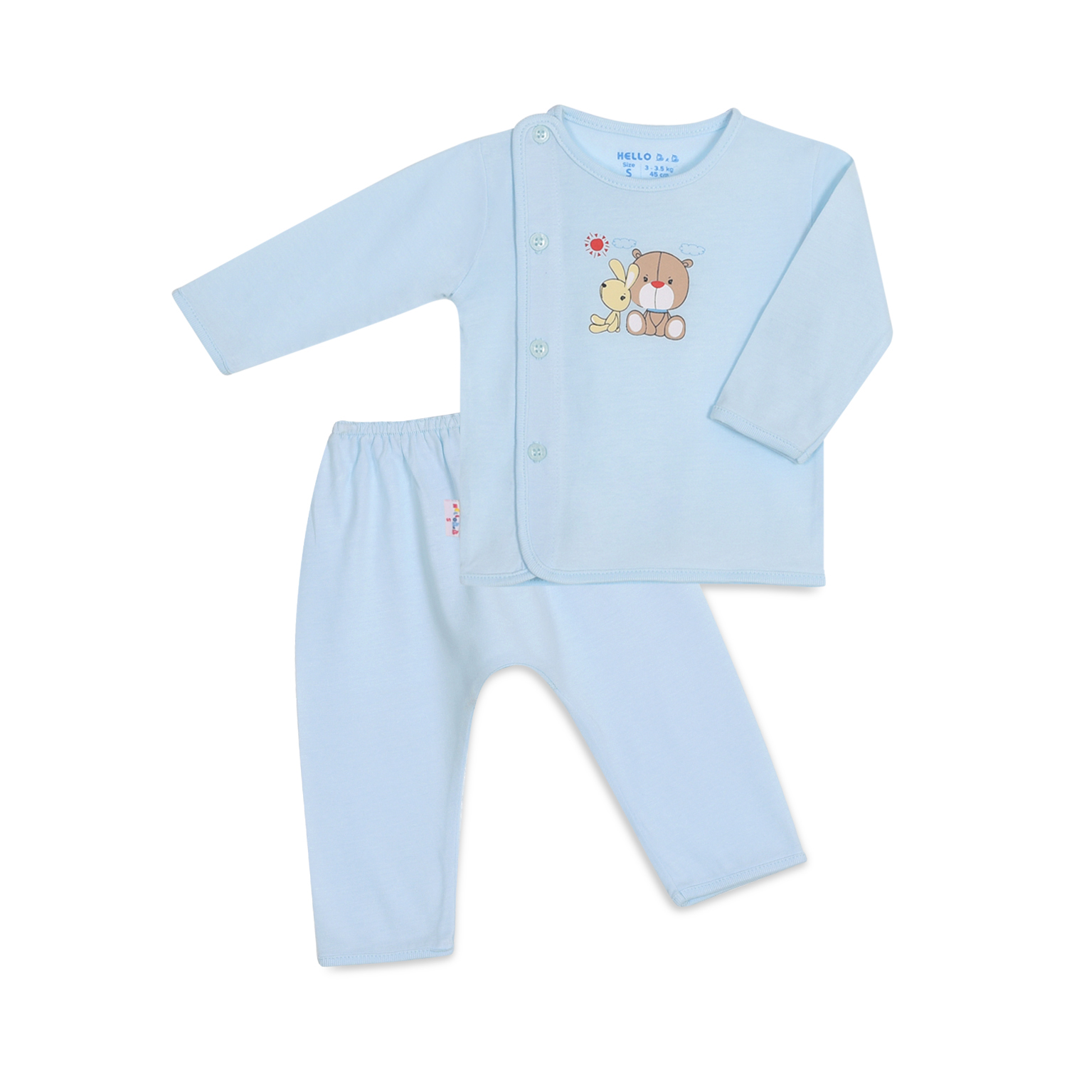 Bộ sơ sinh bác sĩ viền tay dài 1326- hello bb
