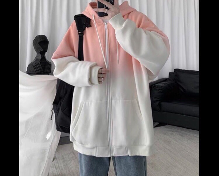 Áo nỉ hoodie nam nữ loang màu form thụng unisex, áo đôi