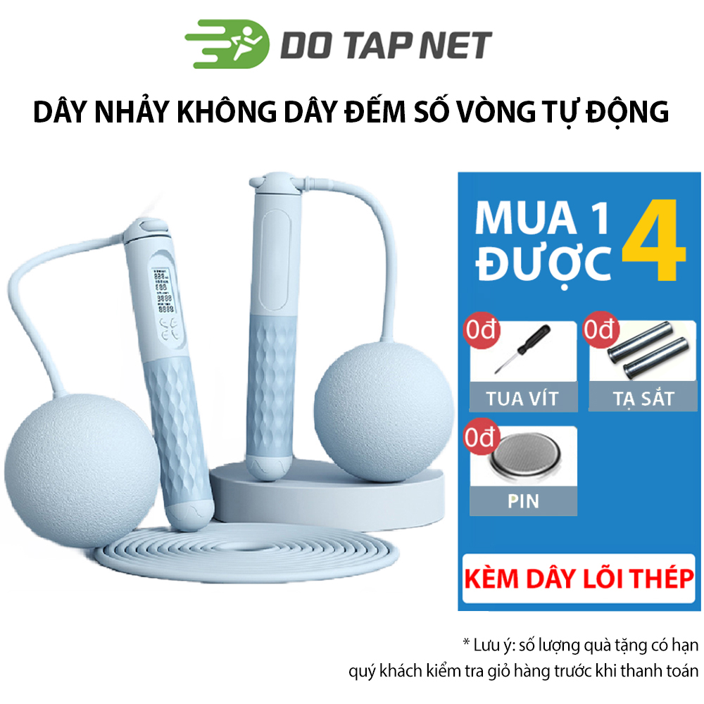 Dây nhảy thể dục đếm số vòng, dây tập không dây giảm cân hiệu quả