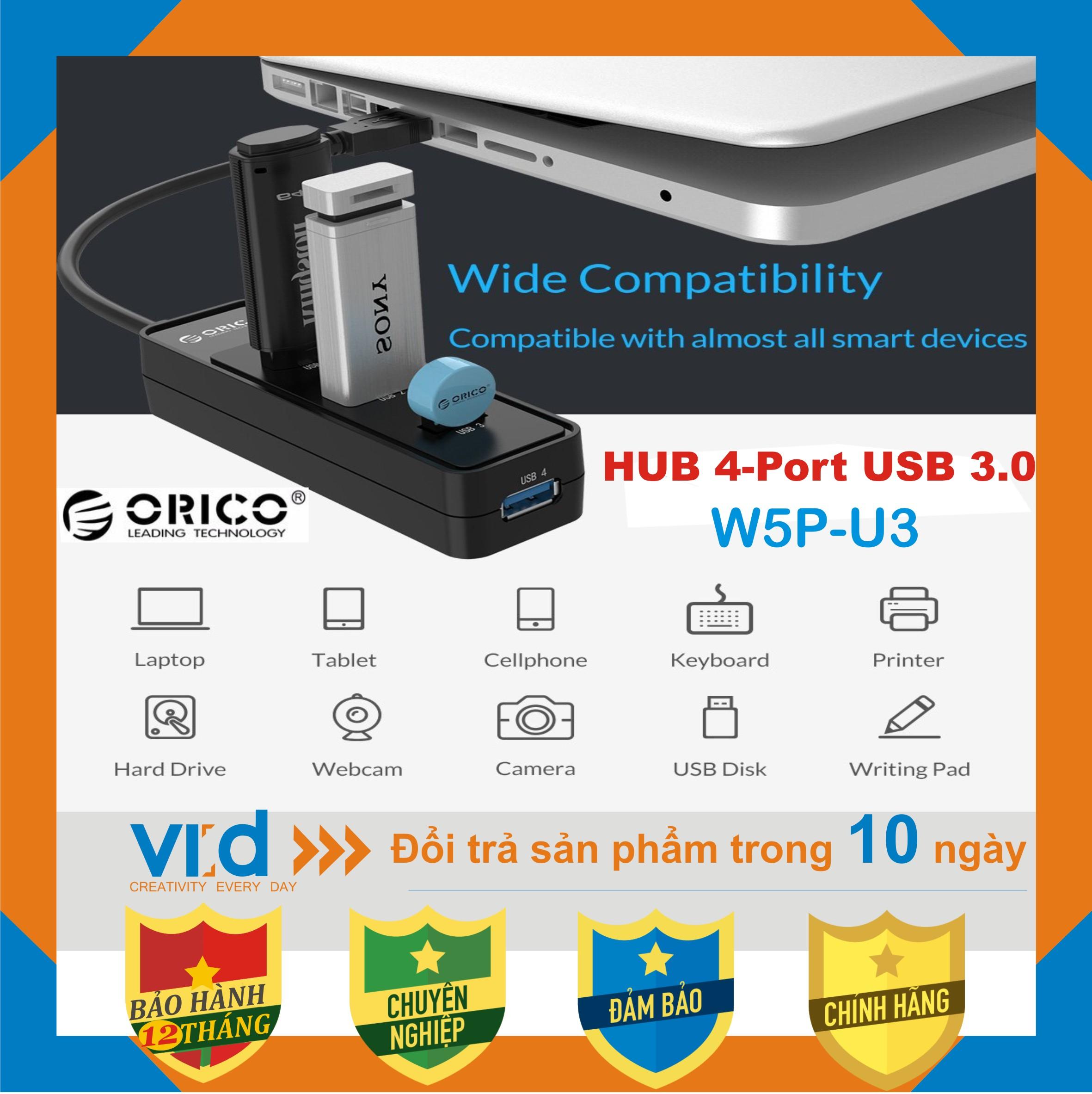 Hub chia 4 cổng usb 3.0 orico w5p-u3 - bảo hành 12 tháng