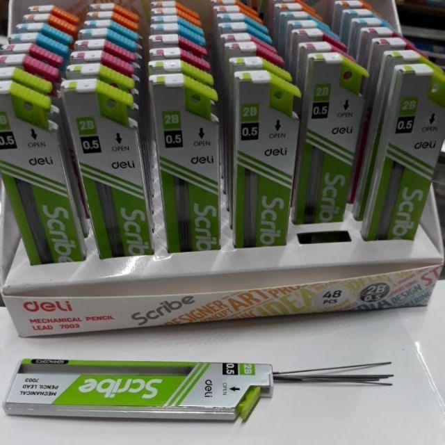 Combo 5 hộp ngòi chì kim deli 0.5mm/0.7mm