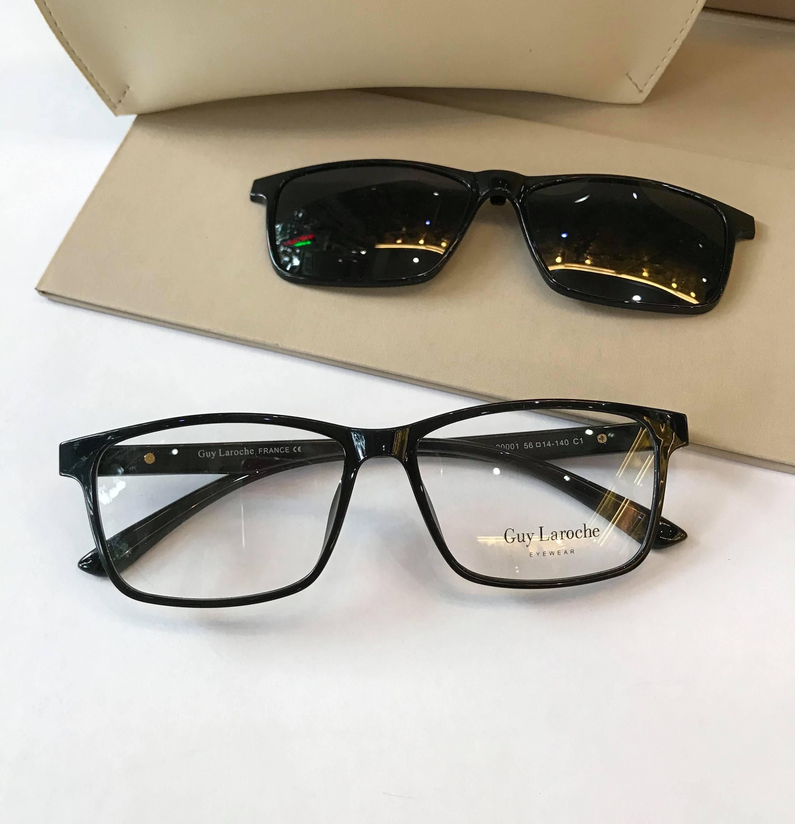 Kính CẬN RÂM 2 tròng GUY LAROCHE cao cấp (ĐEN)