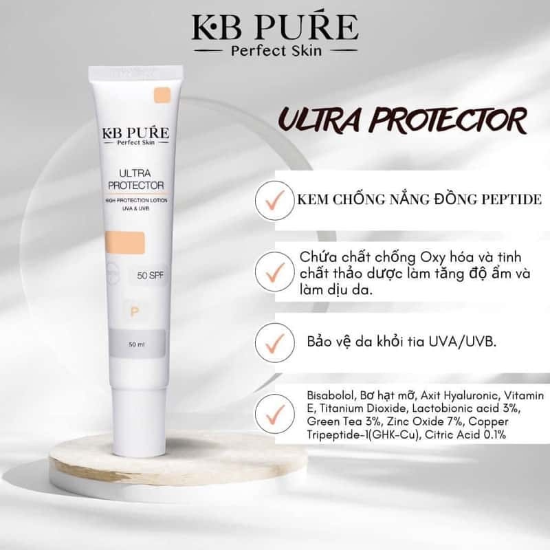 Kem chống nắng tăng cường - kb pure ultra protector spf50++