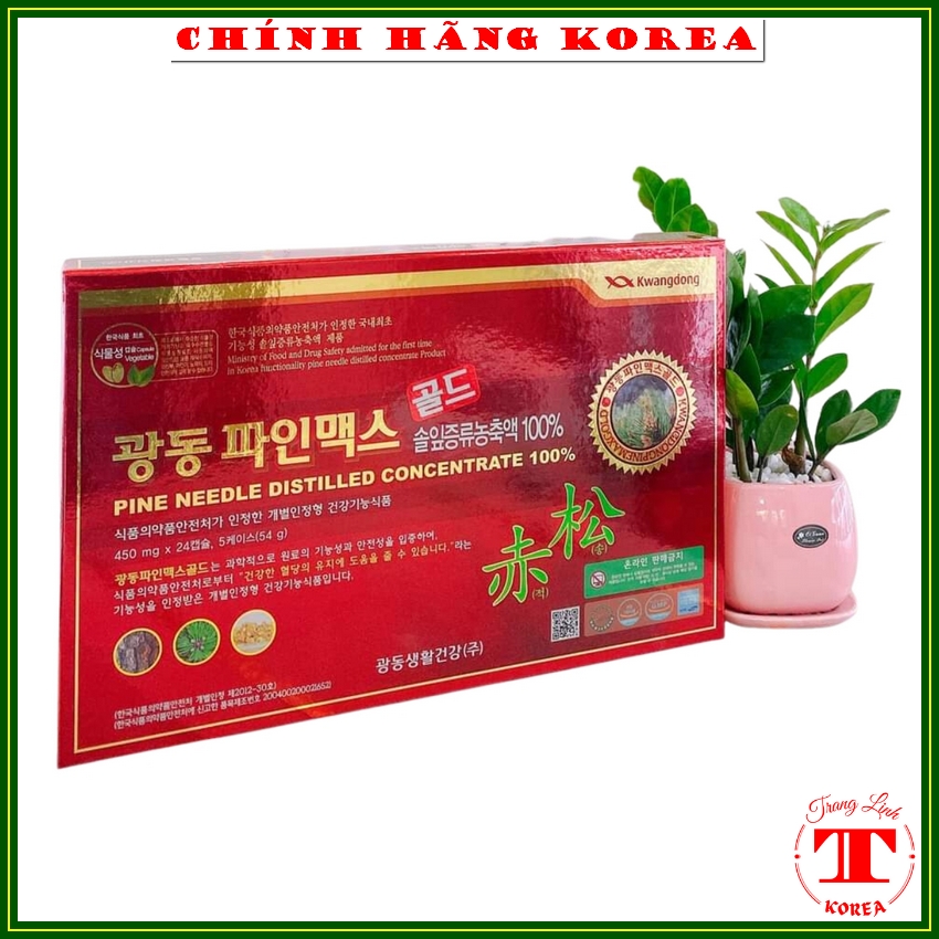 Tinh dầu thông đỏ Kwangdong hàn quốc nội địa, hộp 120 viên - Phòng mỡ máu, tim mạch, huyết áp, ung thư - tranglinh