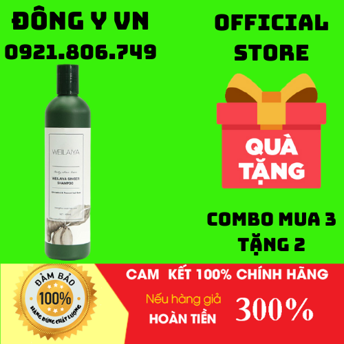 [HCM]Weilaiya Ginger Shampoo 400ml[Tặng kèm mặt nạ dưỡng trắng da][Combo mua 3 tặng 2]Dầu gội gừng trắng ngăn rụng và kích mọc tóc Weilaiya Ginger Shampoo 400ml-Đông Y VN-YY2
