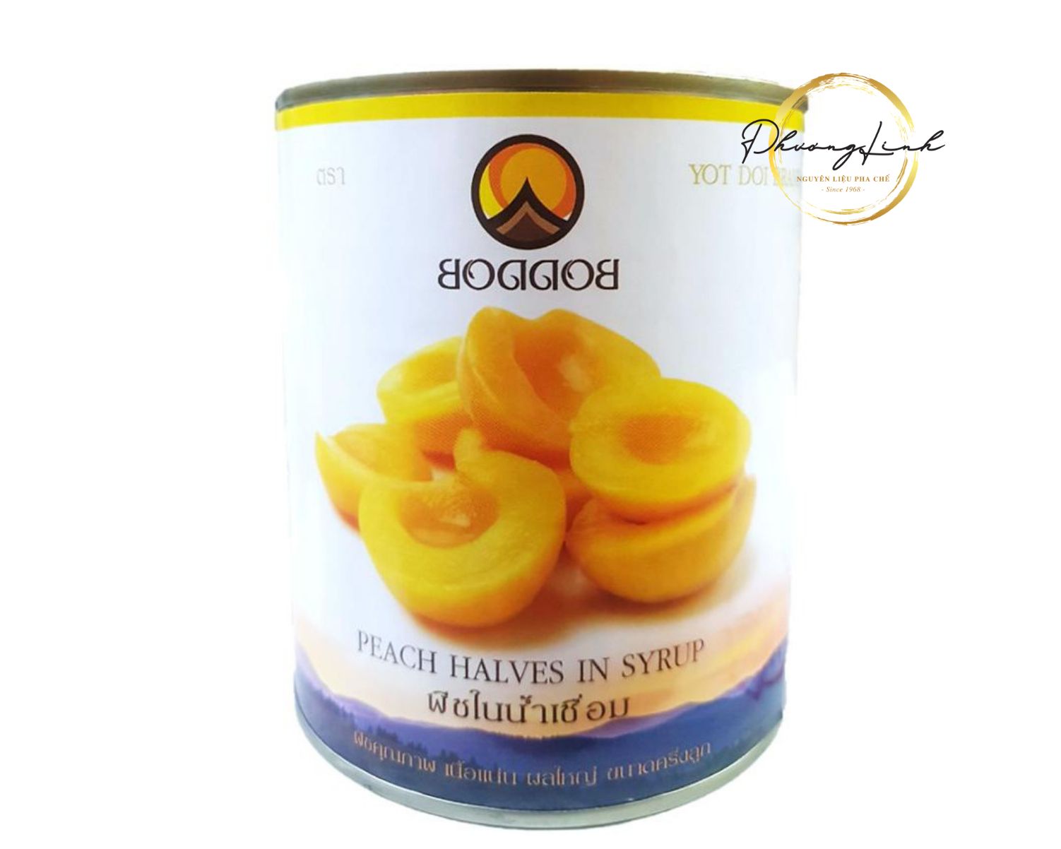 Đào Ngâm  Thái Giòn Hiệu Boddod Trọng Lượng Lon 900g Sản Phẩm Đúng Mô Tả 100%