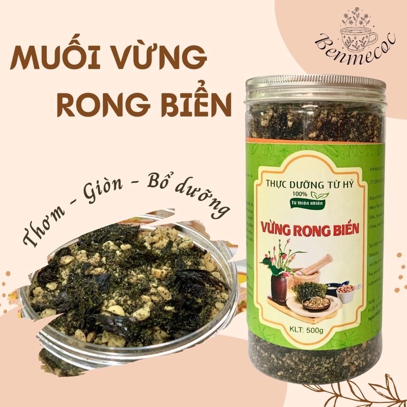 Muối vừng rong biển, vừng rắc cơm thơm ngon thượng hạng Bến Mễ Cốc