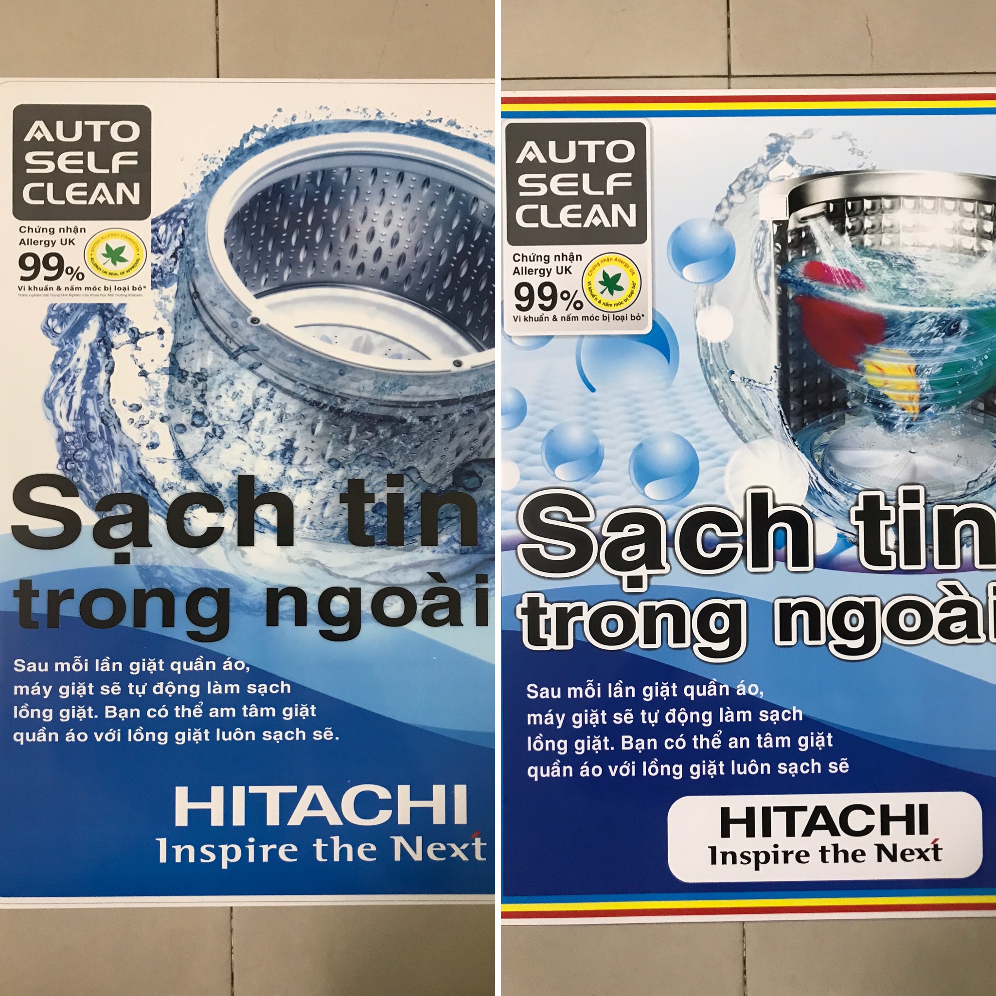 [HCM]Miếng dán máy giặt Hitachi - Tem dán máy giặt Hitachi
