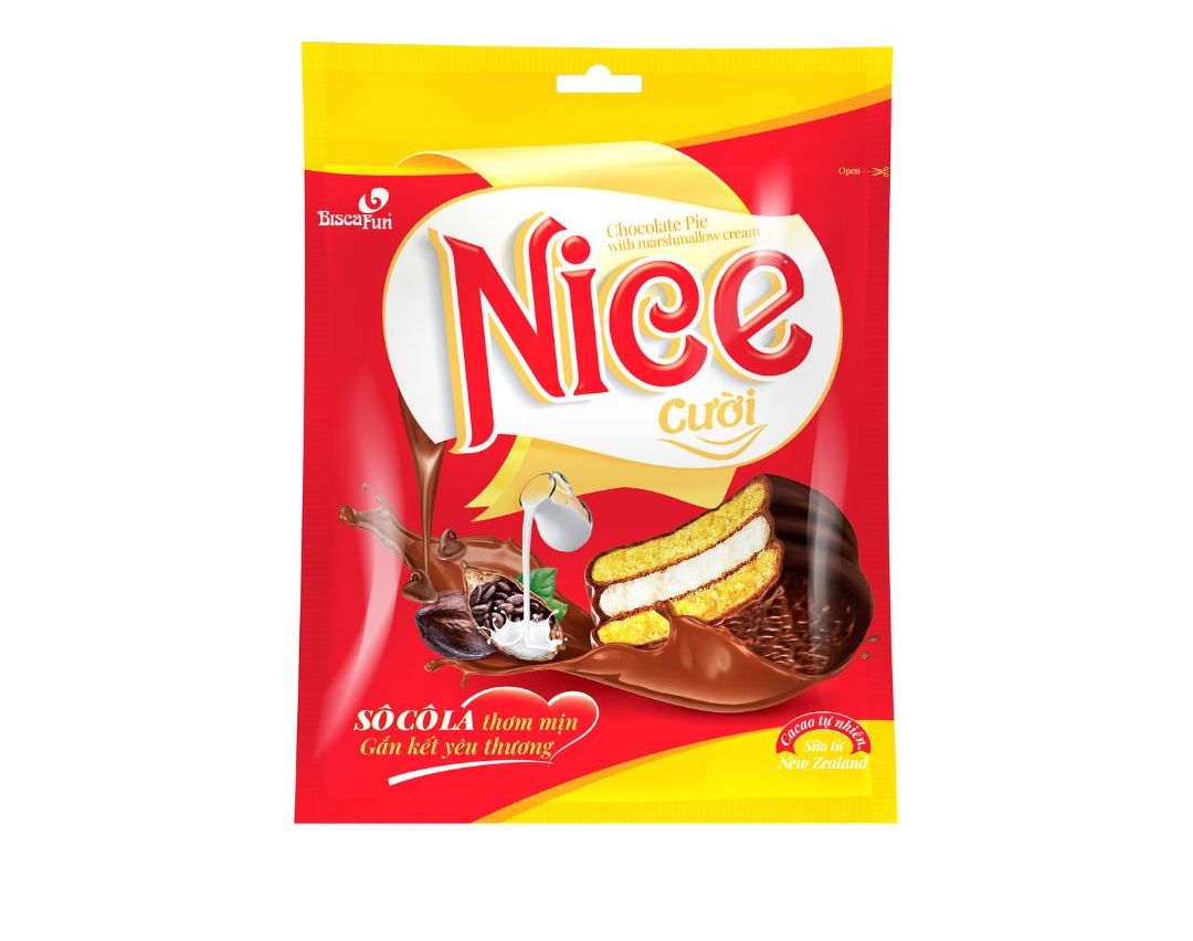 1 Túi Bánh Mềm Nice Socola 216g/túi - Biscafun