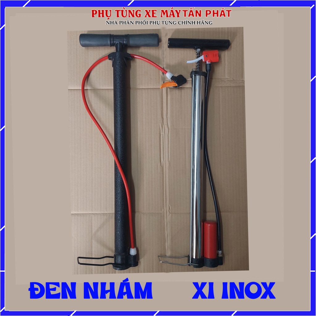 Ống Bơm Thân Mạ Inox /Đen nhám Siêu Đẹp Bơm Xe Máy Xe Đạp Xe Đạp Điện
