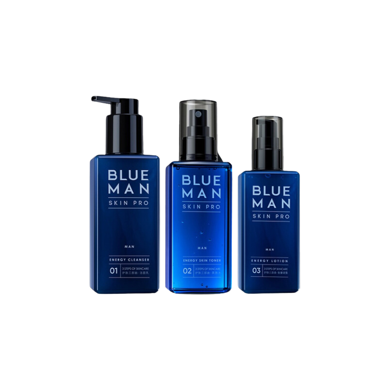 Bộ Sẩn Phẩm Dưỡng Da Cho Nam Giới Blueman - Sửa Rửa Mặt - Tonner - Serum Dưỡng Cấp Ẩm Giảm Mụn Cho Nam - Hudu Cosmetics