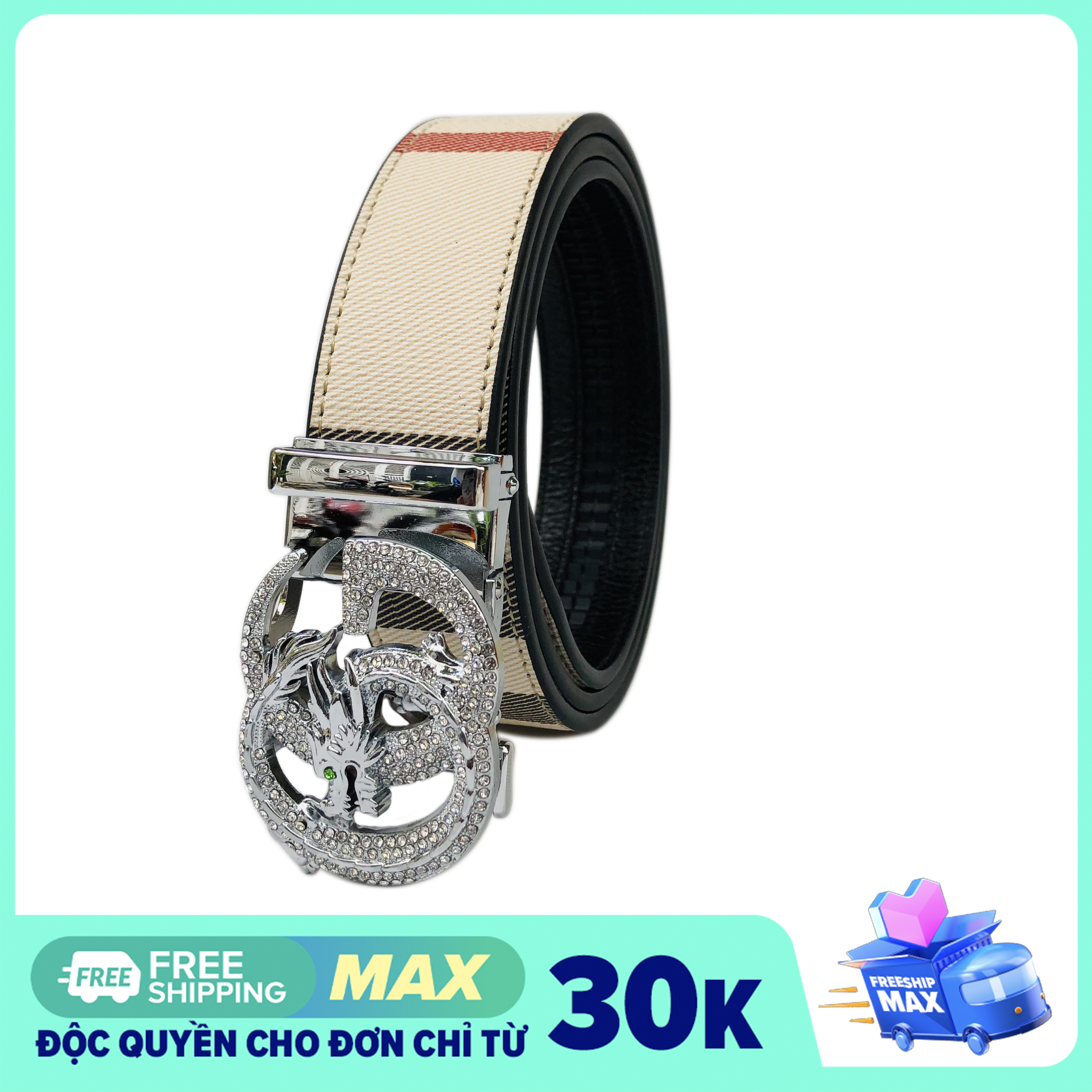 Thắt lưng nam hàng hiệu đẹp | dây lưng nam khóa gài công sở cao cấp dl809a