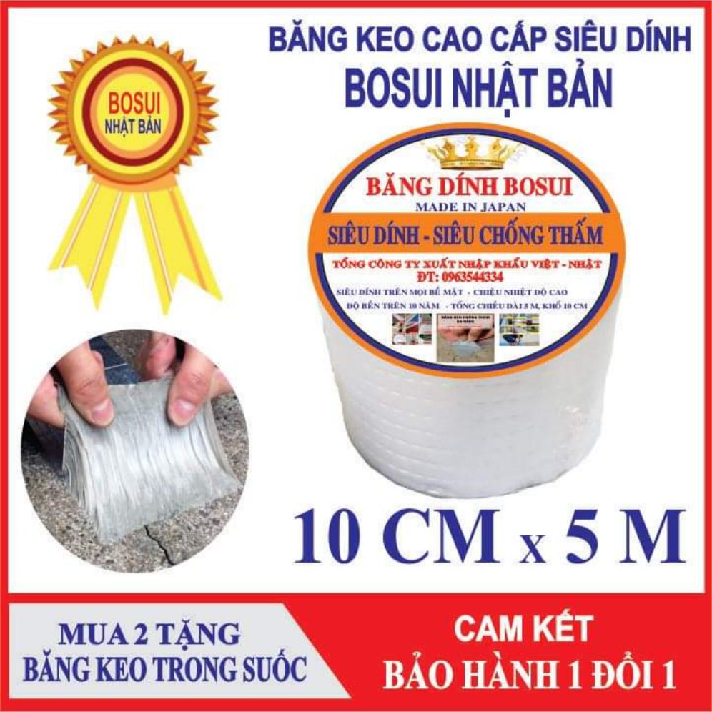 Băng Keo Siêu Dính Đa Năng, Keo dán chống thấm đa năng cho tường, trần nhà, mái tôn, ống nước, bể nước, xô chậu, phao bơi, bể bơi, đồ bơm hơi