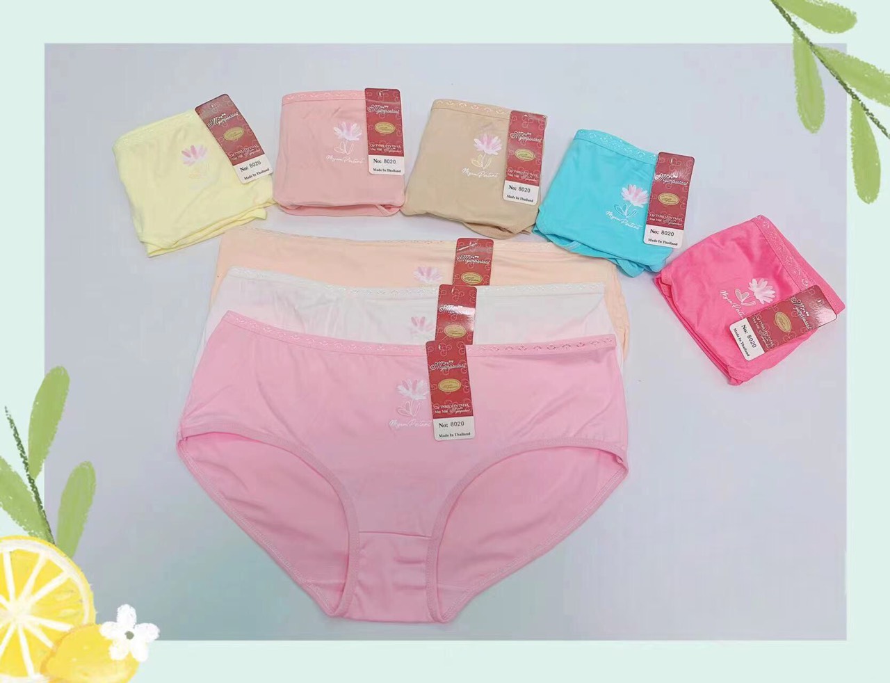 Combo 05 quần lót nữ cotton in hoa siêu mềm mịn, size 50-70kg
