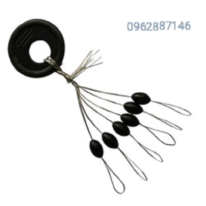 Hạt chặn phao câu cá cao cấp 1 vỉ 6 hạt