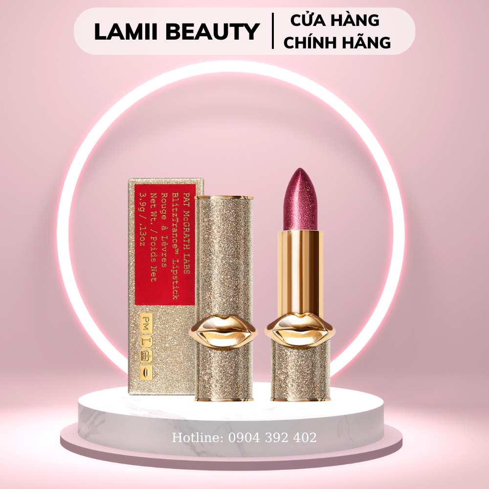 Son pat mcgrath labs blitztrance lipstick màu rebel red - lamii beauty