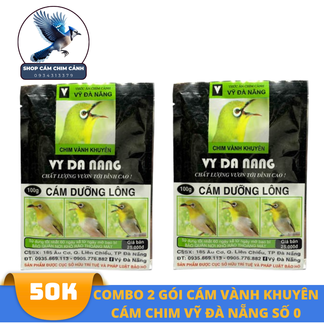 Combo 2 gói Cám Số 0 Khuyên Vỹ Đà Nẵng, cám dưỡng số 0 chim Vành Khuyên