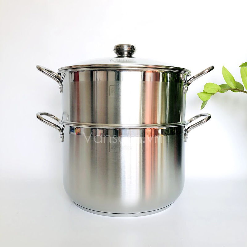 Bộ nồi xửng hấp nắp kiếng fivestar 30cm
