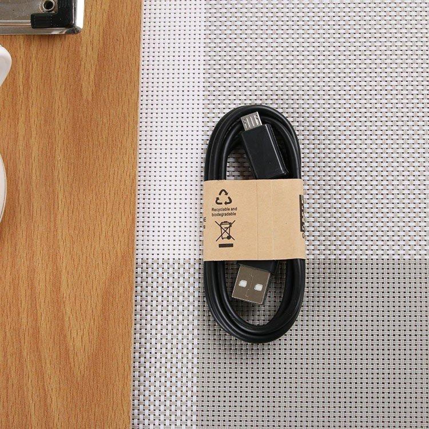 CAP44-Cáp sạc S4 bọc giấy kraft sạc nhanh 2A chân micro dài 1m