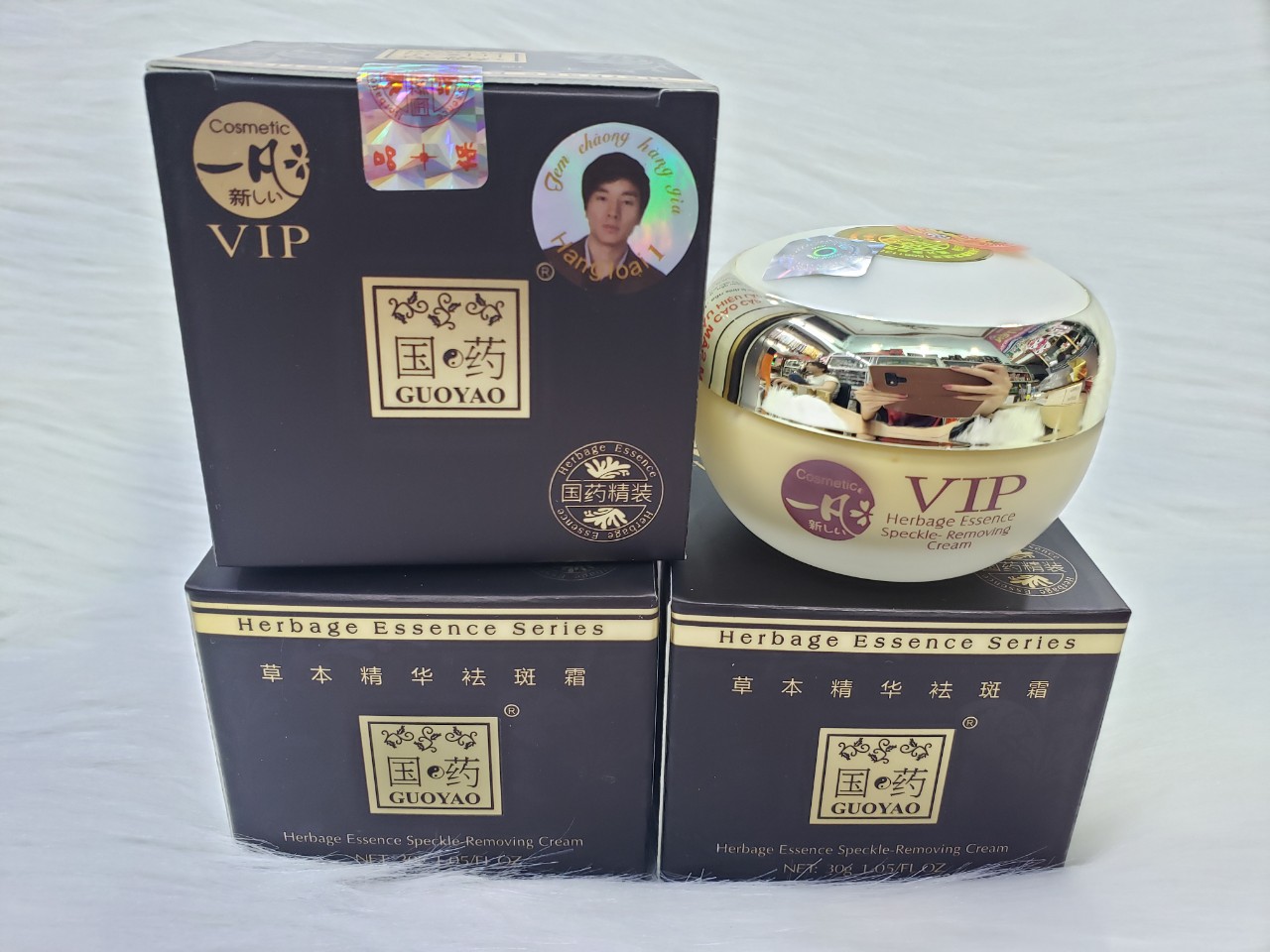 Comb 3 kem sâm nâu vip guoyao dưỡng trắng 9 tác dụng