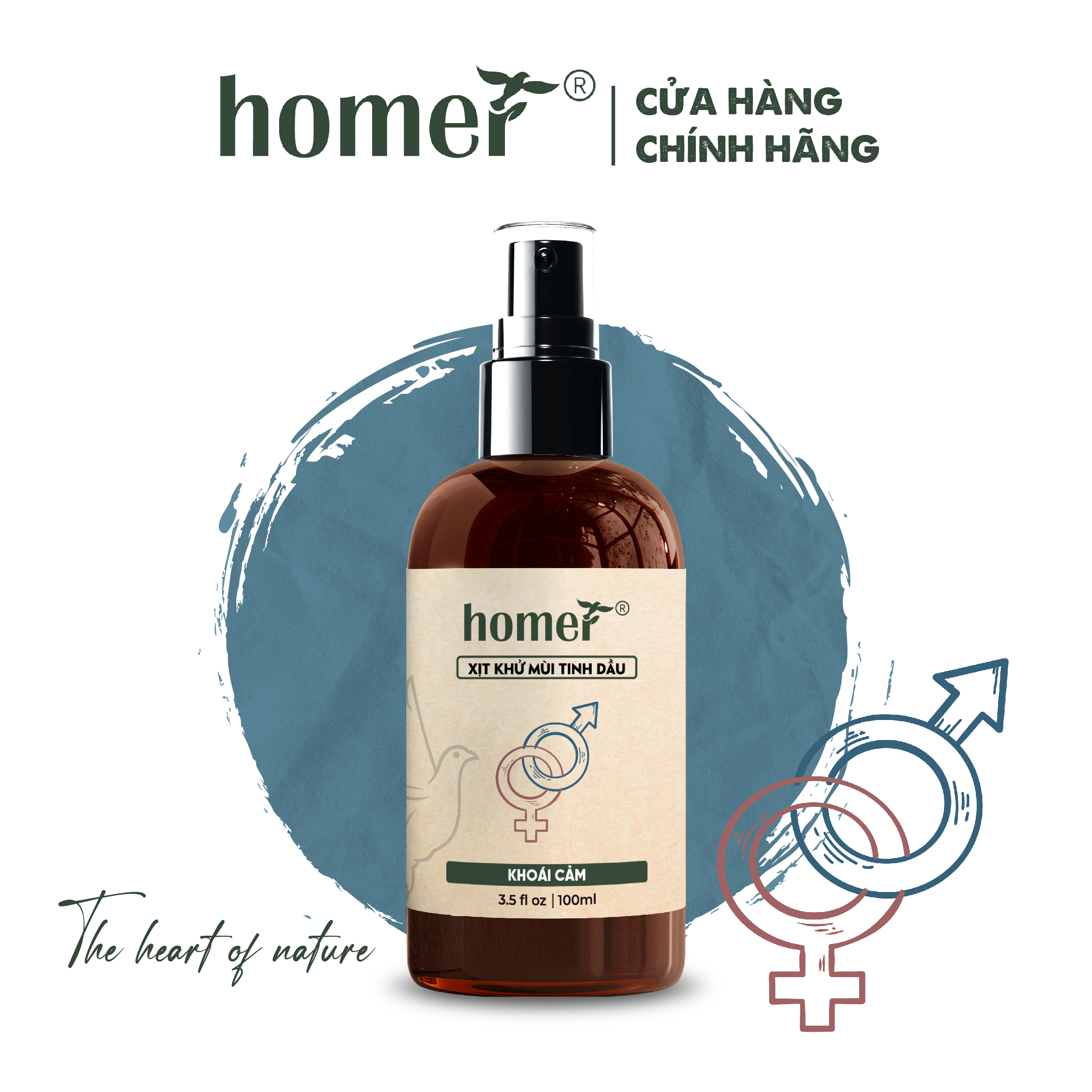 Xịt khử mùi tinh dầu Khoái Cảm Homer hữu cơ ORGANIC FDA Hoa Kỳ - Dung tích 100ml/250ml - Xịt phòng Sả chanh/ Bạc Hà/ Cam/ Ngọc Lan Tây/ Quế/ Bưởi/ Cà phê/ Hoa hồng/ Khử mùi hôi/ Thư giãn/ Khoái cảm/ Giảm stress