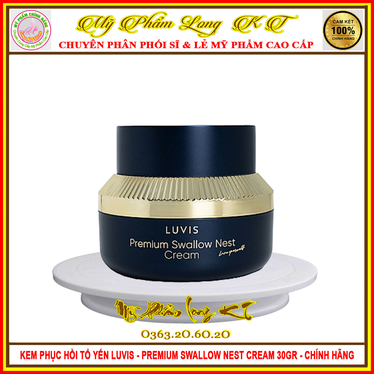 [Luvis]Kem face dưỡng da Tinh chất tổ yến Luvis Premium Swallow Nest Cream – Kem dưỡng tổ yến 30gr