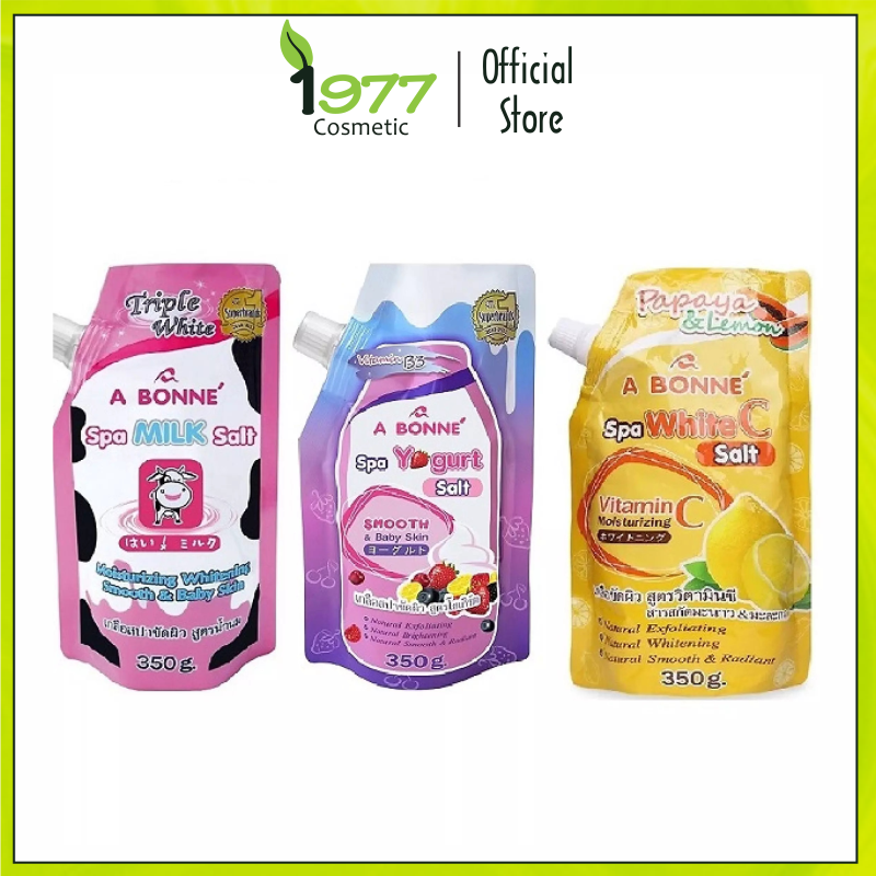 LẺ 1 Muối tắm sữa bò tẩy tế bào chết A Bonne Spa Milk Salt 350gr - Chuẩn Thái - 1977 Cosmeticss
