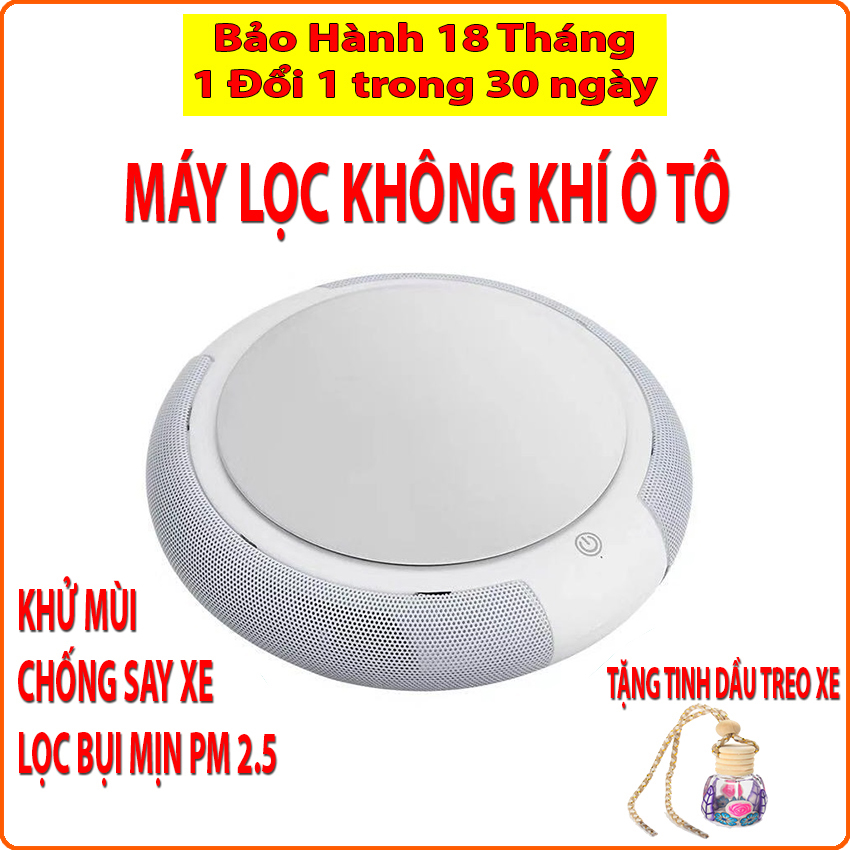 Máy Lọc Không Khí Ô Tô EKLEVA Kèm Bộ Lọc, Thiết Bị Làm Sạch Thông Minh USB Di Động Loại Bỏ Mùi Formaldehyde Màu Đen - INTL