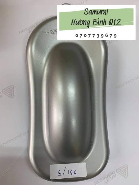 [COMBO] Sơn xịt Samurai màu Bạc - 124 với bóng K1K