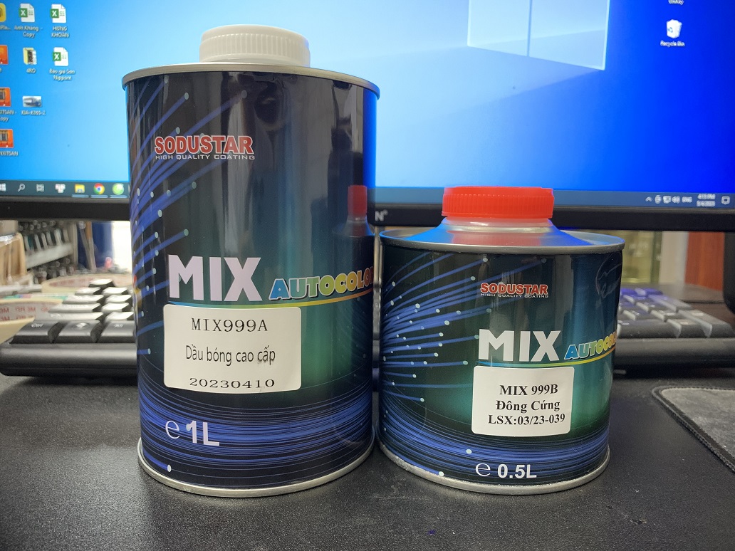 Cặp dầu bóng cao cấp mix 999a/b sơn bóng oto xe máy 1.5l