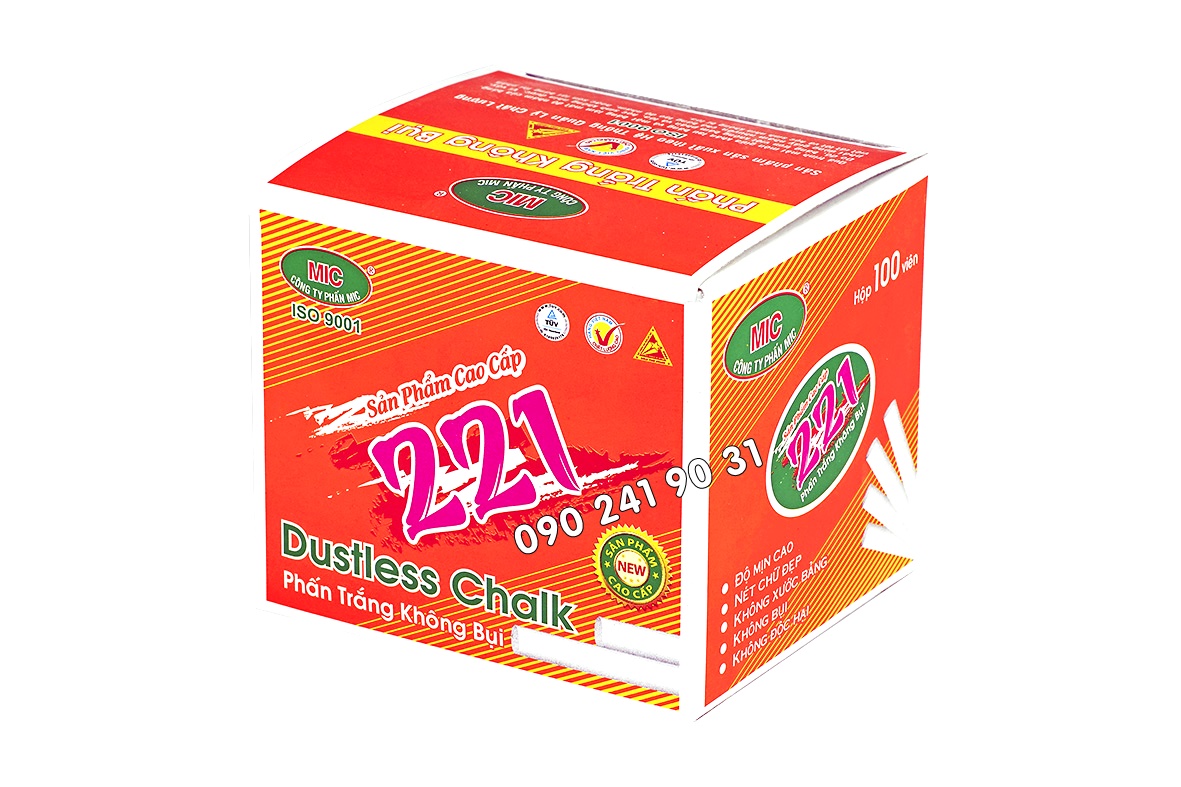 Phấn viết bảng mic trắng - hộp lớn 100 viên