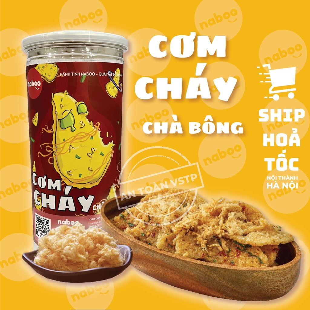 [FREESHIP❤️] Cơm Cháy Chà Bông Naboo Vừa Giòn Vừa Ngon Ăn Là Mê - Đồ Ăn Vặt Hà Nội 300g