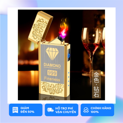 Bật lửa điện vàng dia 9999