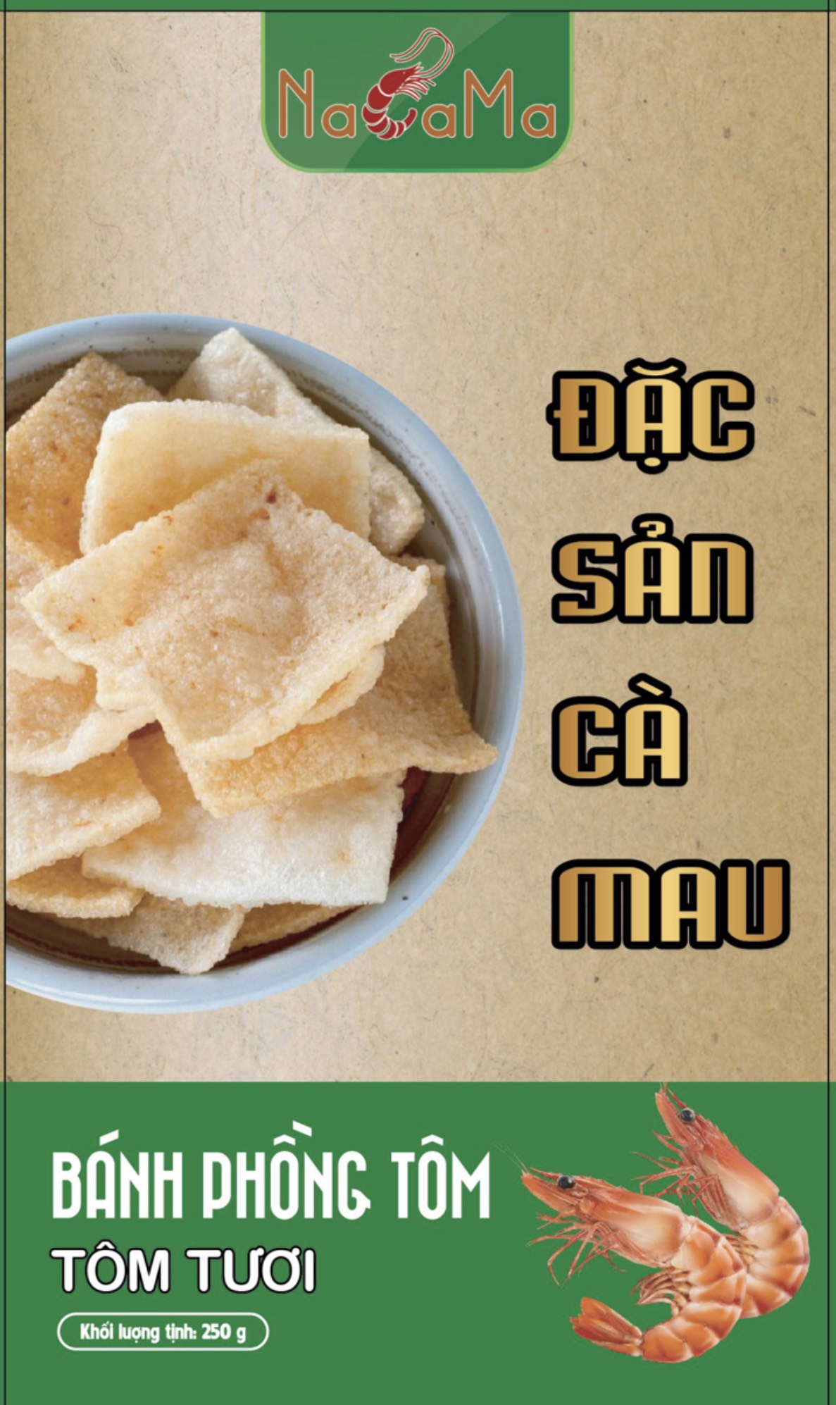 Bánh phồng tôm cà mau - nacama tôm tươi