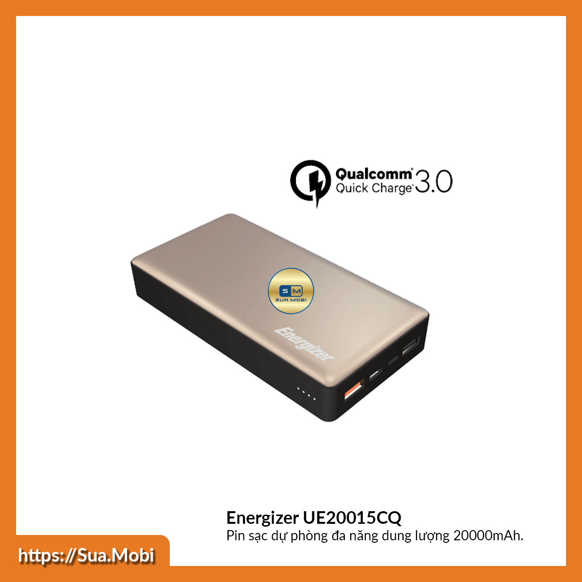 Pin sạc dự phòng energizer ue20043 20,000mah