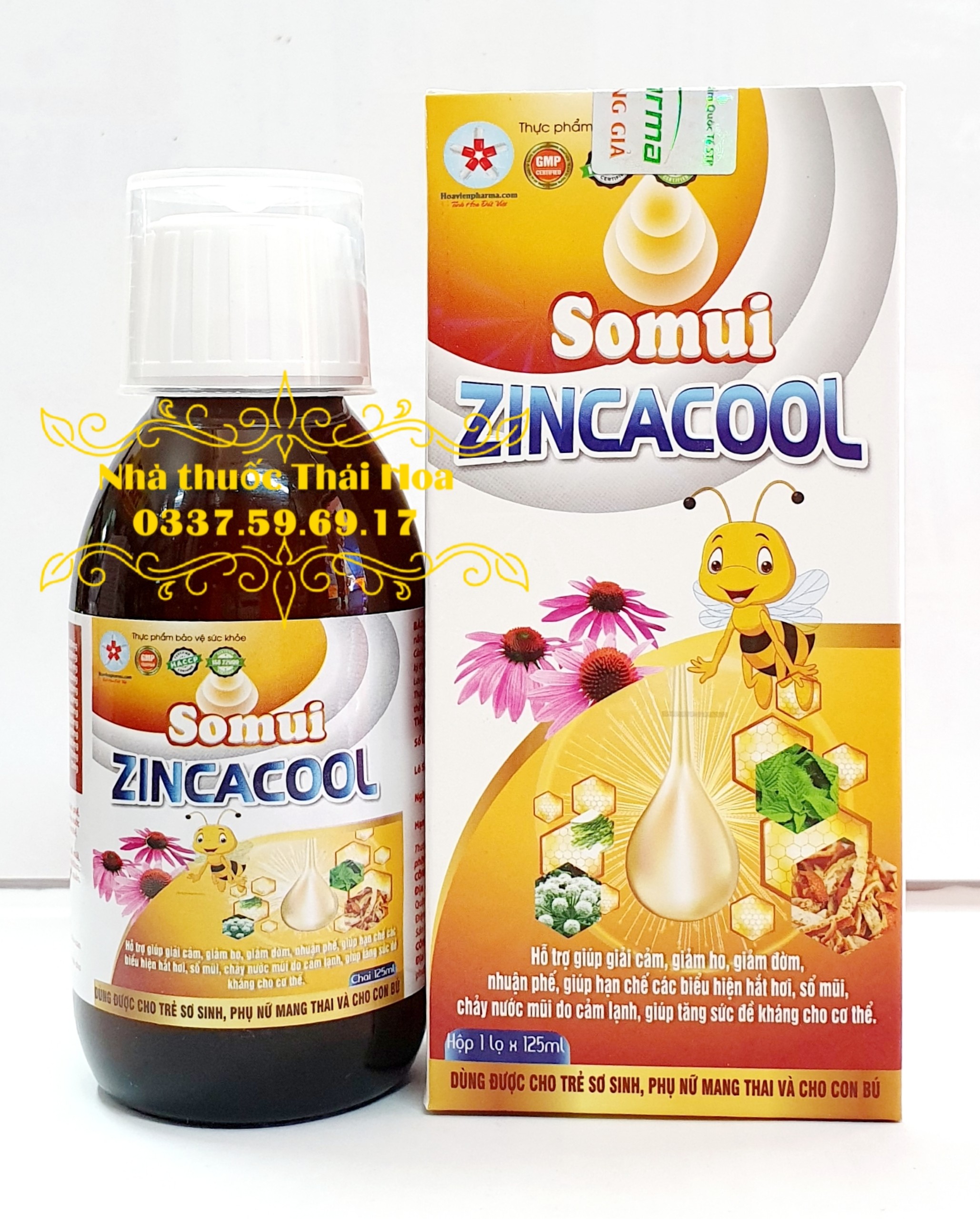 SIRO HO SOMUI ZINCACOOL - HỔ TRỢ GIẢM HO SỔ MŨI - DÙNG ĐƯỢC CHO BÉ SƠ SINH VÀ PHỤ NỮ MANG THAI